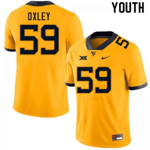 Youth West Virginia Mountaineers NCAA #59 Jackson Oxley Gold Authentic Nike Stitched College Football Jersey WI15Q57ZD